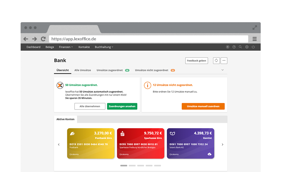 Online-Banking - lexoffice